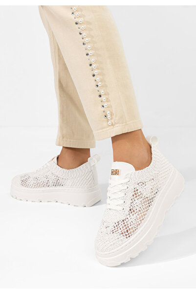 B T Shoes Sneakers cu platformă Rossela albi