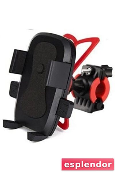 esplendor Bicycle Phone Holder with Rubber Support Stand
