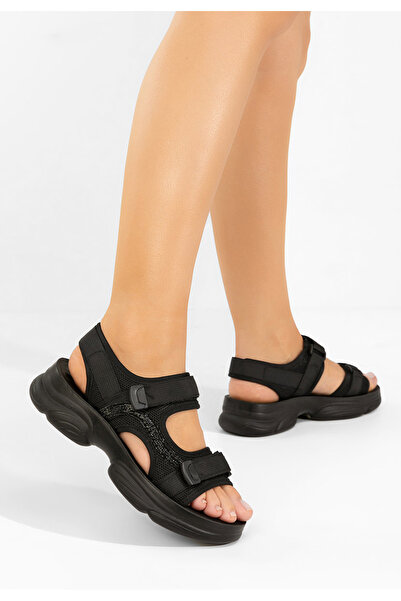 B T Shoes Sandale cu talpa groasa Hazenia negre