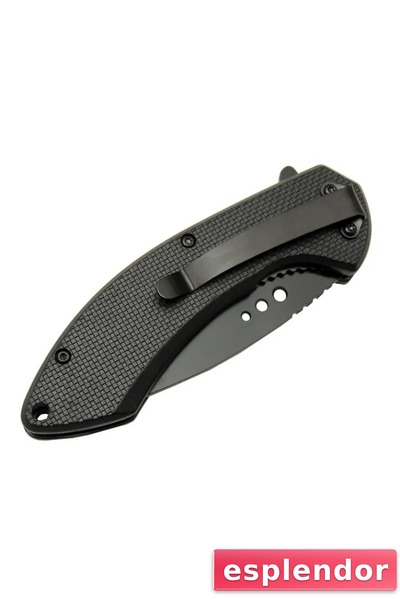 esplendor Eco Lounge Mtech 4215 Kırmızı Kamp Çakı 20cm- Yarı Otomatik, Kemerl...