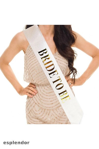 esplendor حزام ذهبي مكتوب عليه Bride To Be