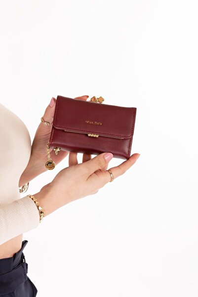 Gondol Kadın Günlük Kullanışlı Günlük Cüzdan ald.42144 Bordo