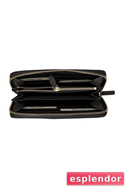 esplendor Seville Leather Women's Wallet FLB1 Black