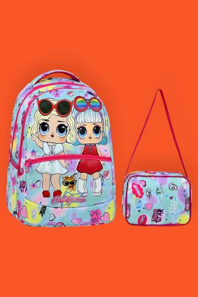 Tezzgelsin Set de 2 ghiozdane școlare pentru fete, cu modele colorate și desi...