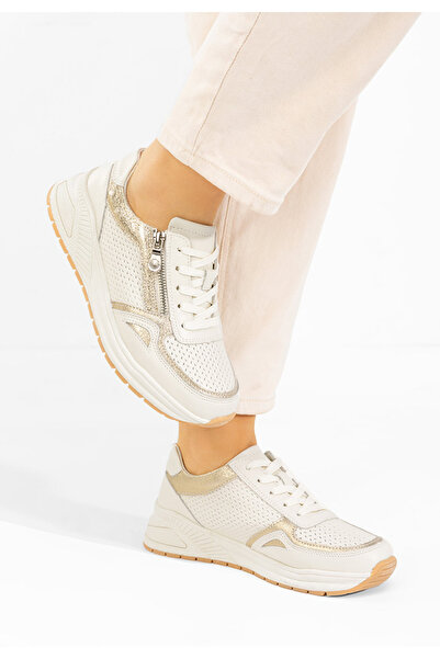 B T Shoes Women's Leather sneakers Penelopia beige