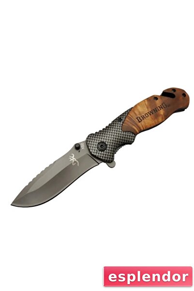 esplendor Eco Lounge Browning X50 Kahverengi Kurtarma / Kamp Çakısı 20,5cm- Y...