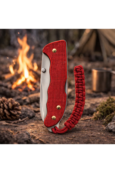 Victorinox Evoke Alox 5 Fonksiyonlu Ergonomik Kilitli Bıçak Kırmızı Renk Isvi...