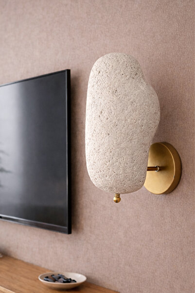 Handmade Wabi Sabi Karbon Beton Aplik - Akari