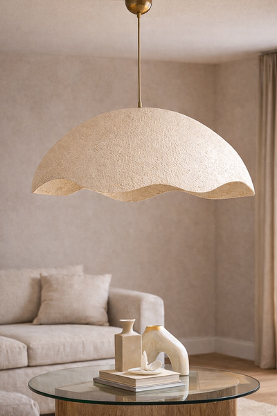 Hmydesign Handmade Wabi Sabi Karbon Beton Avize- Traverto