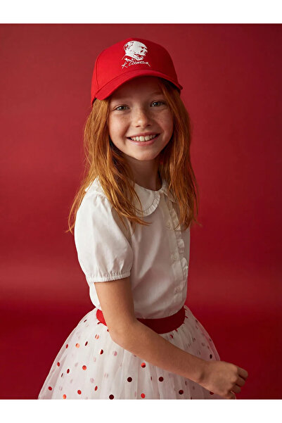 LC Waikiki Lcw Kids Ecru Ruffled Peter Pan collar Poplin Girls' Shirt