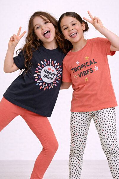 Victor and Jane Girls’ Multipack (2 Pack) – Graphic T-Shirts & Leggings Set (...