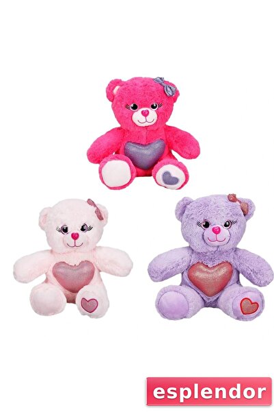 esplendor الدببة القطيفة الملونة اللطيفة مقاس 26 سم - قطعة واحدة سيتم شحنها ف...
