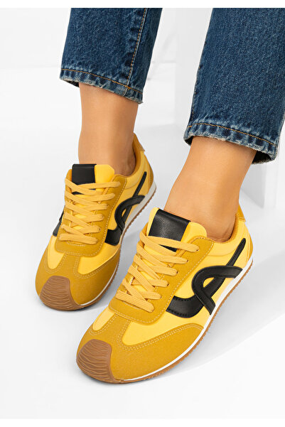 B T Shoes Women's Kalindia yellow sneakers