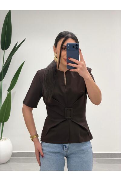 MARGA Buckle Detailed Padded Blouse