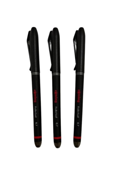 Rotring Gel Roller Pen 0.7 mm Black (3 Pieces)