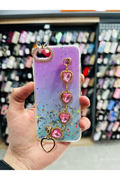 Case&More Accessory IPHONE 6 / Iphone 6s Uyumlu Taşlı Zincirli El Geçmeli Sim...