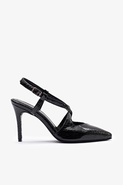 Louis Cardy كروسا بلاك كروكو جلد للنساء حذاء بكعب