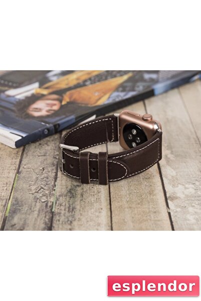 esplendor Watch Compatible Leather Strap 42-44-45mm Nm4-As3 Brown