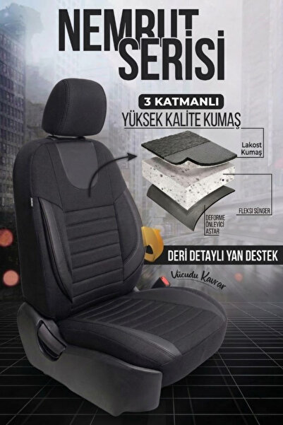 SM OTO KILIF Nemrut Serisi Lakost Kumaş Universal Oto Koltuk Kılıfı Tam Set