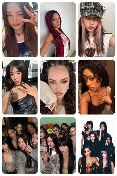 sevimliflower katseye 1 ADET FOTOKART PVC KAPLI 9*6 CM 7 ADET ALINDIĞINDA 2 A...