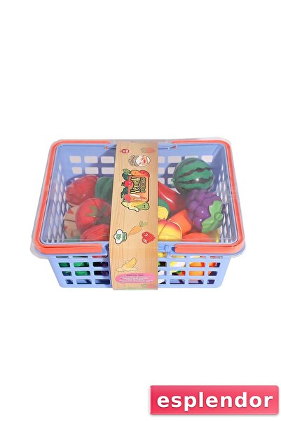 esplendor URT007-SPT-001 42 قطعة مع سلة فواكه وخضروات قابلة للقطع - الوحدة