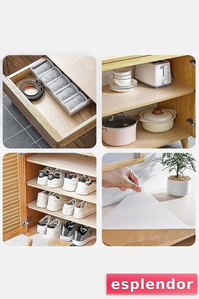 esplendor Transparent Shelf Non-Slip Cabinet Drawer Shelf Cover Anti-Slip 45 ...