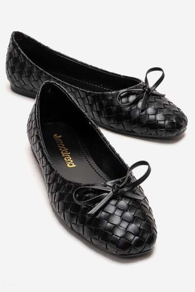 CCWAY AYAKKABI Ženska traka kao aksesoar Baletanke CRNA SLAMKA