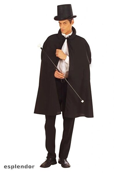 esplendor عباءة الساحر الأسود وقبعة الساحر مقاس البالغين