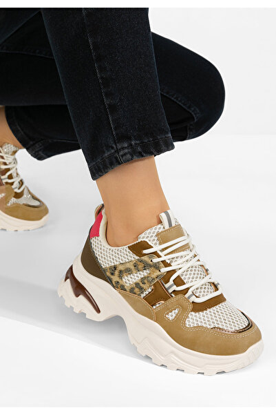 B T Shoes Sneakers cu platformă Kiria kaki