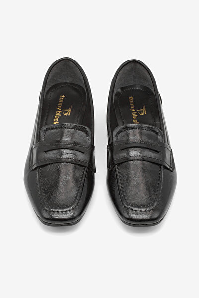 Tonny Black Women's Black Comfortable Thermo Sole Daily Shoes Ballet Flats