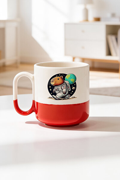 BB TRADE Capybara Astronaut Design Ceramic Printed Pro Mug 330ml