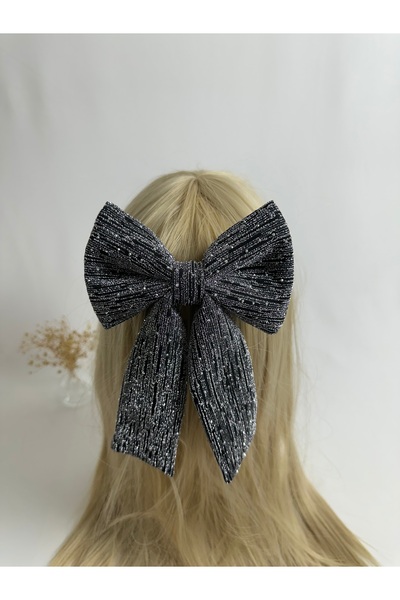 MegssStore Gray Buzzy Stone Bow Automatic Buckle