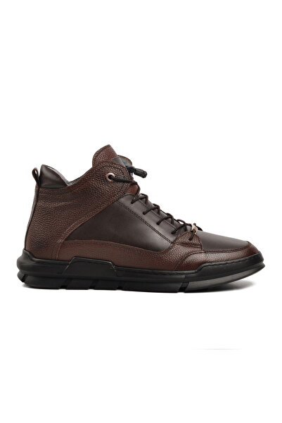 Aspor Brown Genuine Leather Sneaker Men's Boots