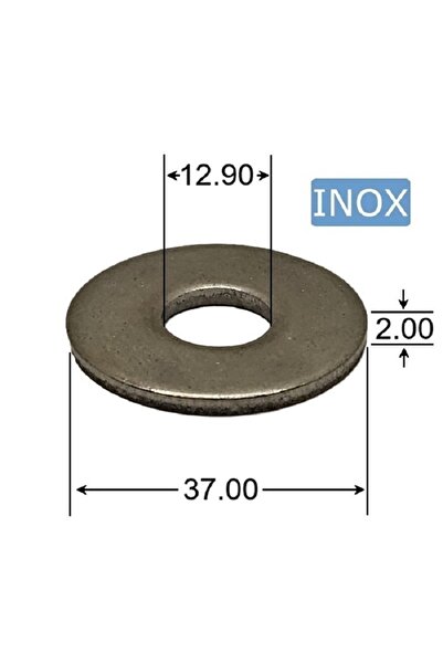 inox Flat Washer M12x37x2 DIN 9021 - 50pcs/box