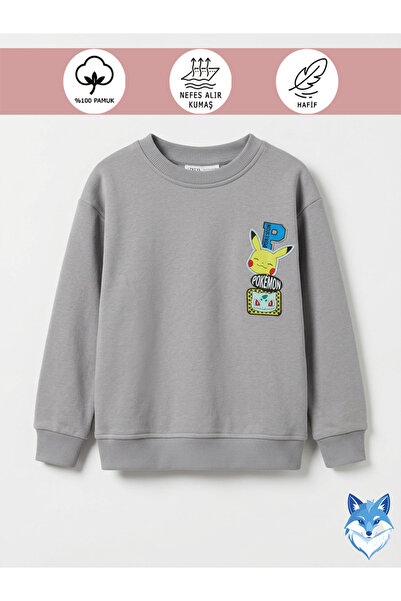 seka Dora Unisex %100 Pamuk Desenli (Sırt Baskılı) Çocuk Sweatshirt Kazak