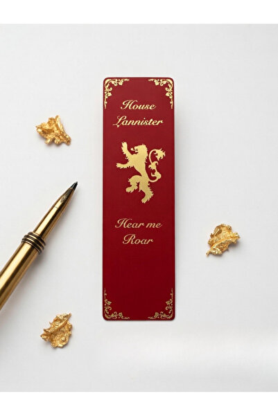 NOMOTHETIC Game of Thrones House Lannister Kabartmalı Kitap Ayracı | Bookmark