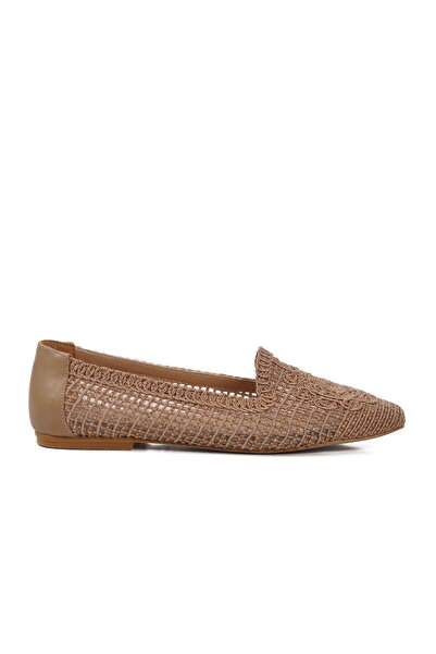 Aspor Mink Textile Braided Women's Ballerinas