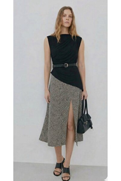 Mİ TİA ATELİER Women's Skirt Set Belt Detail Sets