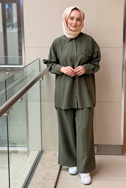 Nuss Kapak Cepli Gömlek Pantolon Basic Takım