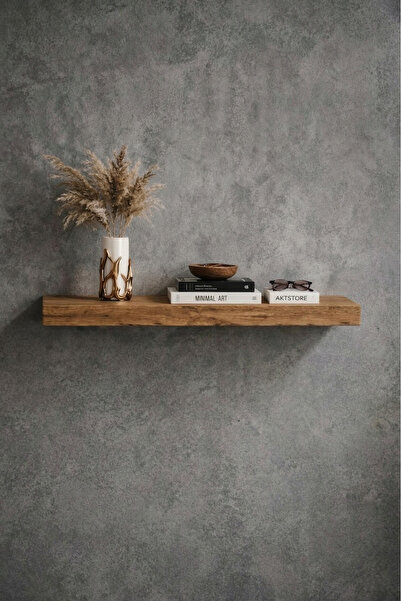Nowella Home Masif Ahşap Tekli Uçan Duvar Rafı 50x10 cm – Dekoratif Duvar Raf...