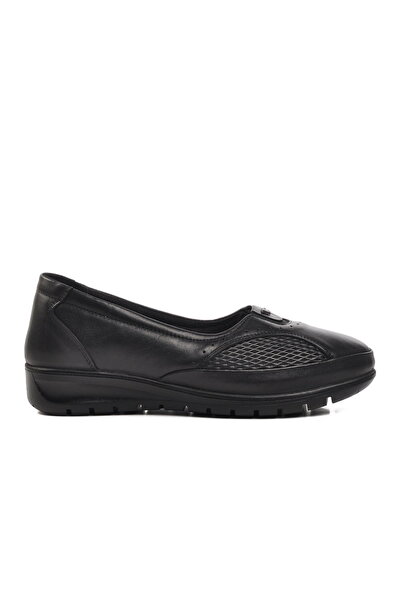 Voyager Black Women's Genuine Leather Flat Casual Casual Shoes