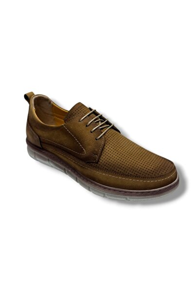BİRKAN 2037-26 Genuine Nubuck Leather Anatomical Lace-Up Men's Shoes