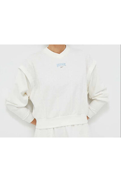 Reebok Hanorac dama crem fara gluga,