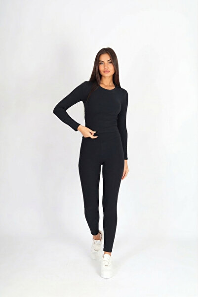 soft&basic Women's Long Sleeve Crew Neck Body Shaping / Sculpting Leggings Bo...