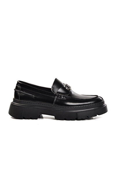 Aspor Black Opening Men's Loafer Shoes Premium