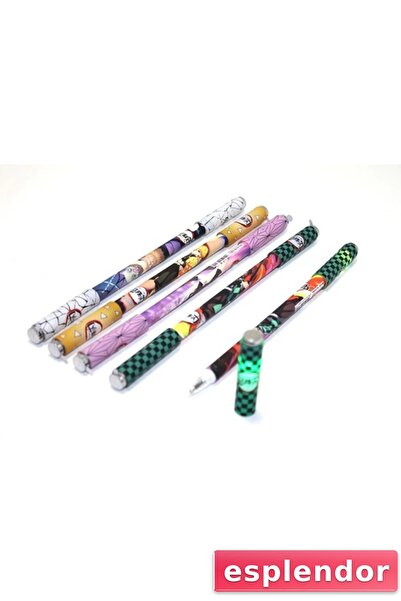 esplendor قلم حبر جاف على شكل شخصية أنيمي مع LED