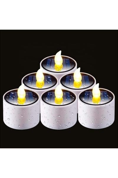 gaman Güneş Enerjili Solar LED Mum - Titreyen Alev Efektli Dış Mekan Bahçe ve...