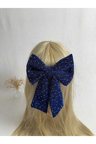 MegssStore Cobalt Blue Buzzy Stone Bow Automatic Buckle