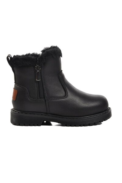 Aspor Black Girls' Boots with Fur Inside