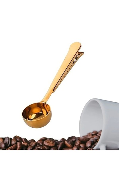 MİMOZA PARK Latched Coffee Measuring Spoon Gold Multifunctional 304 Stainless...